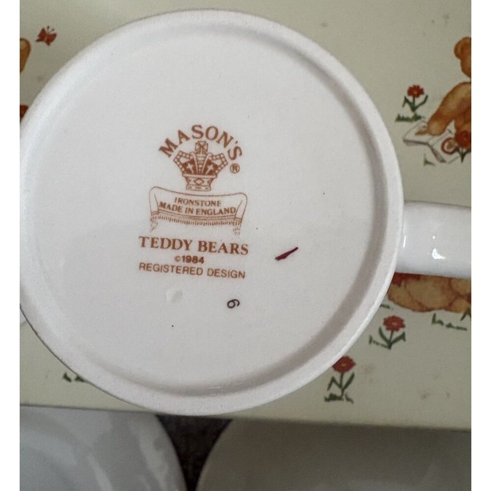 Mason’s Ironstone Teddy Bears Children’s Set Bowl, Cup, Egg Cup & Plate 4 Pc Set - Picture 3 of 6